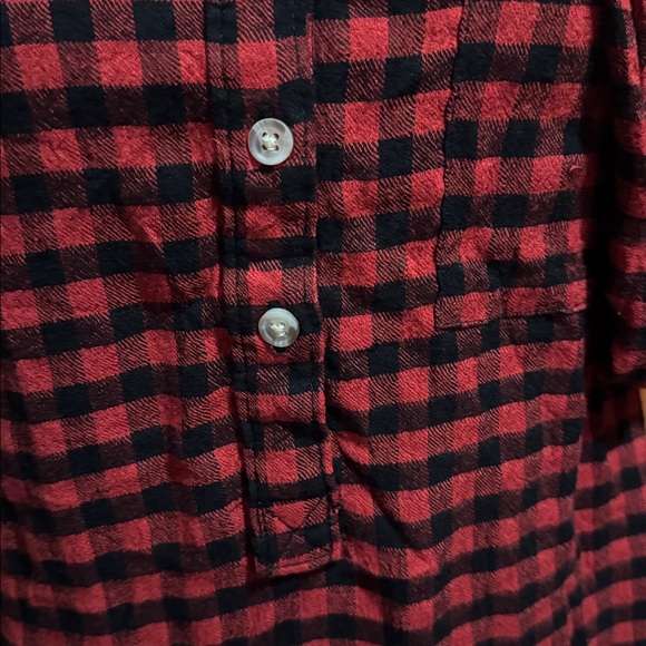 EUC Beachlunchlounge Red and Black Checkered Shirt - Picture 3 of 11